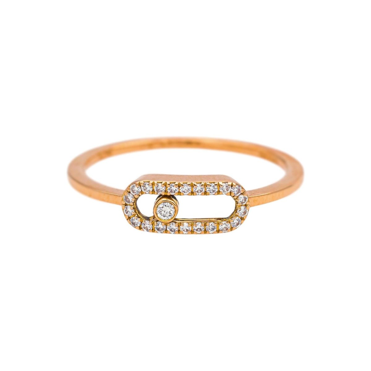 Messika Bague Move Uno Or rose Diamant - Castafiore