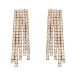 Messika Boucles d'oreilles Pendantes Diara Or rose Diamant - Castafiore