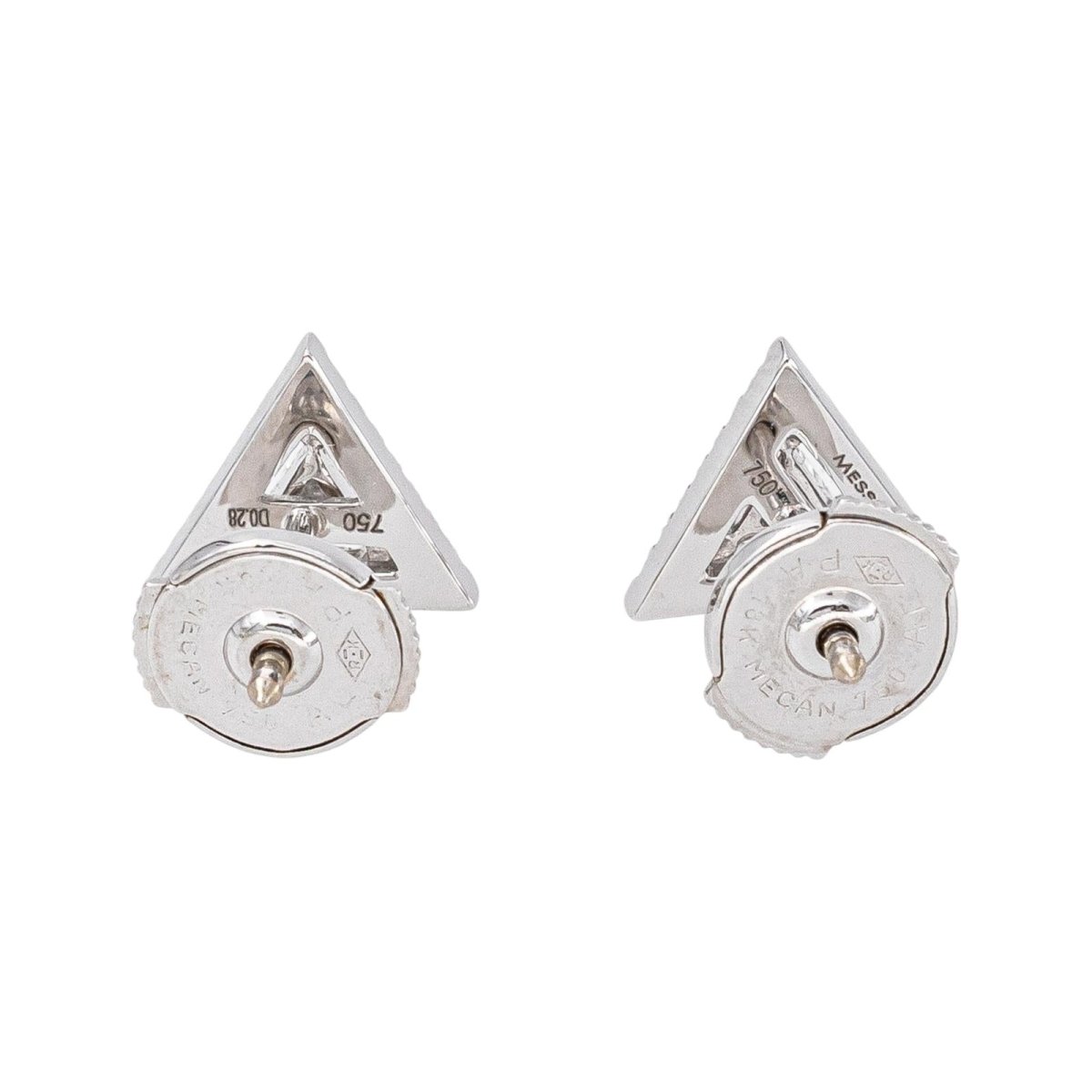 Messika Boucles d'oreilles Puces Théa Or blanc Diamant - Castafiore