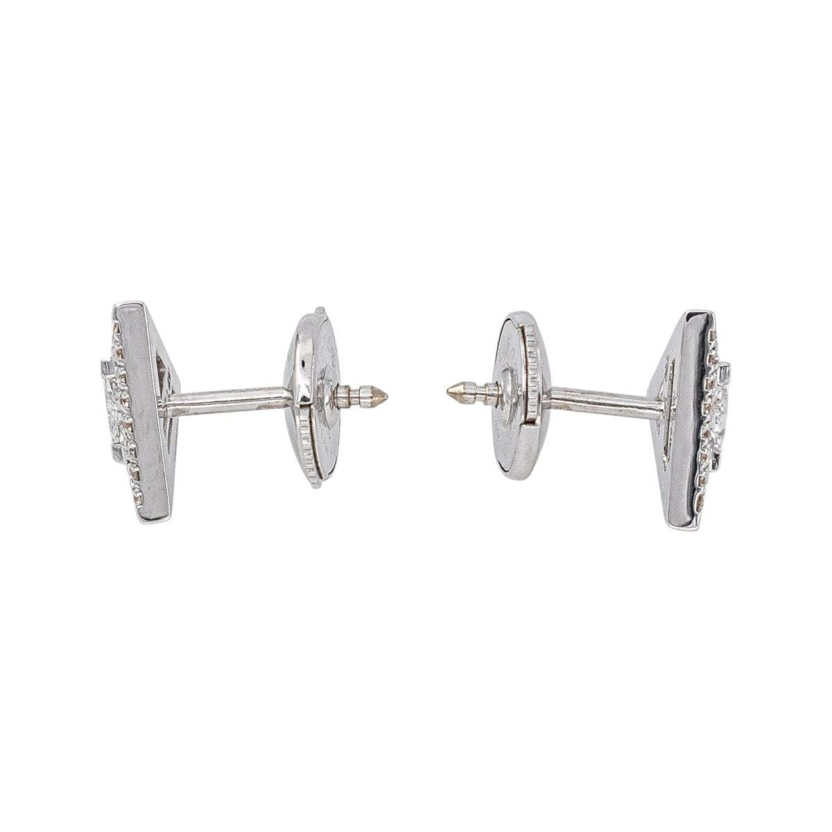 Messika Boucles d'oreilles Puces Théa Or blanc Diamant - Castafiore