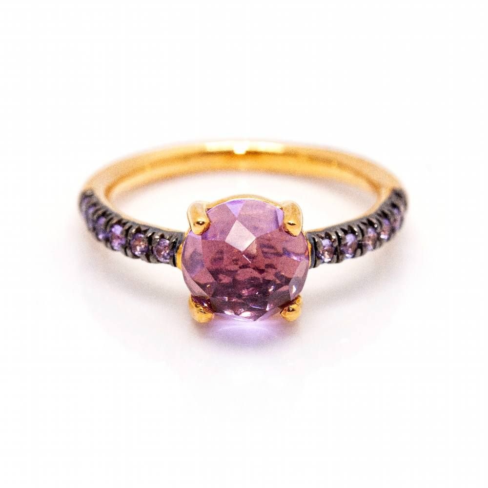 MIMI Bague en or, saphirs et améthyste - Castafiore