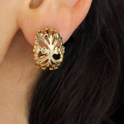 Mono boucle d'oreille Clip en or jaune - Castafiore