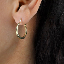Mono boucle d'oreille Créole en or jaune - Castafiore