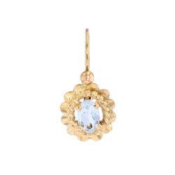 Mono boucle d'oreille Dormeuse en or jaune et aigue-marine - Castafiore