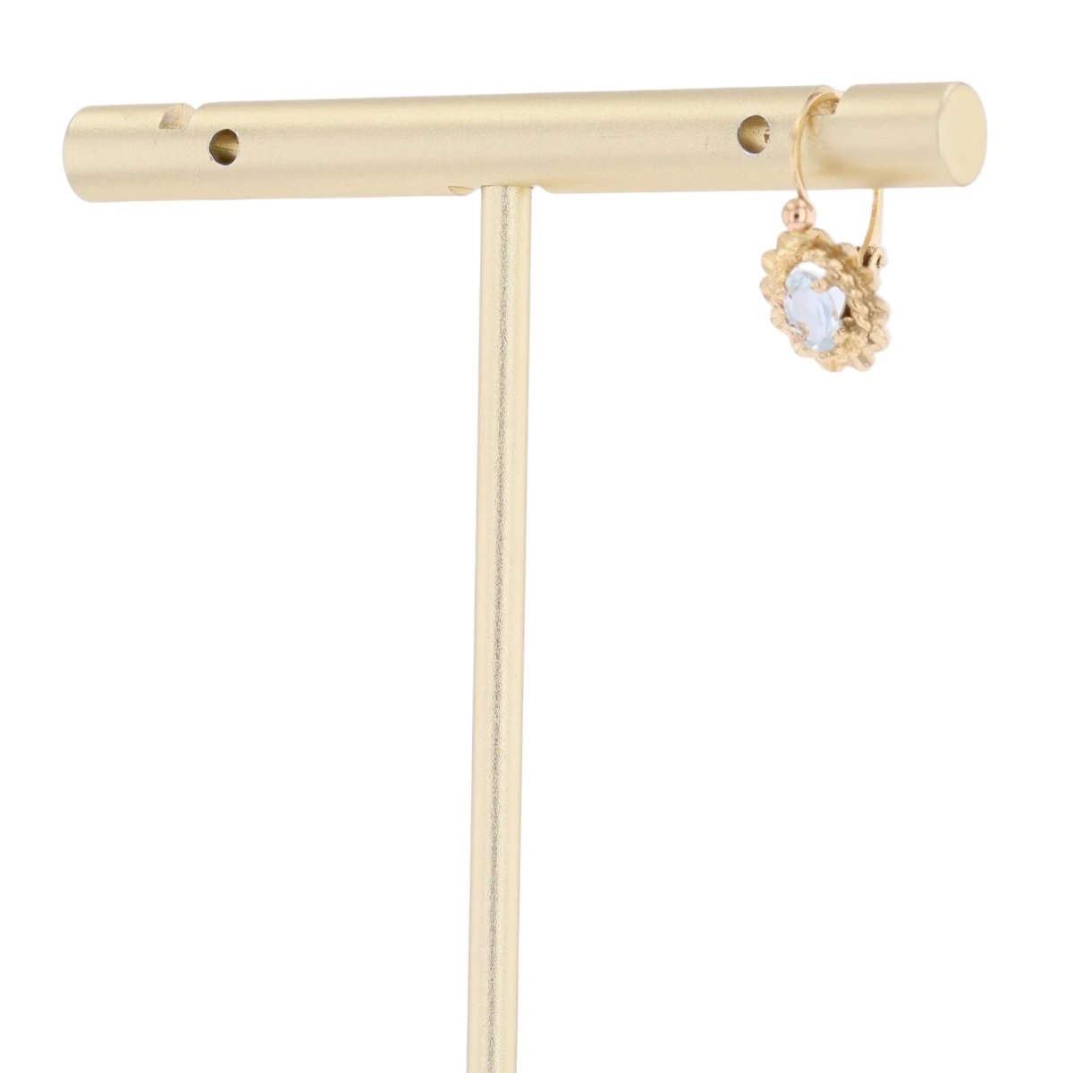 Mono boucle d'oreille Dormeuse en or jaune et aigue-marine - Castafiore