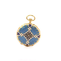 Montre à Gousset en or, platine, émail et diamants - Castafiore