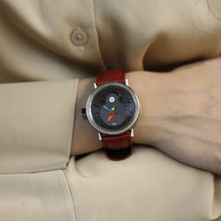 Montre Alain Silberstein en acier BODONI Série limitée à 500 exemplaires Automatique vers 1995 - Castafiore