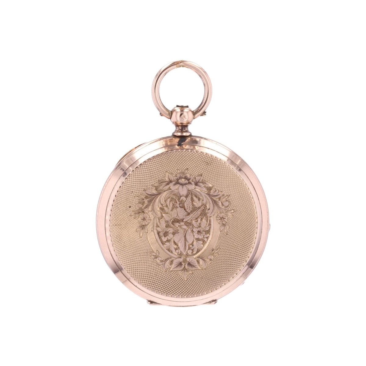 Montre ANCIENNE De col gravé en or rose - Castafiore