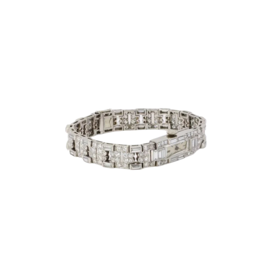 Montre Art Déco diamants platine - Castafiore