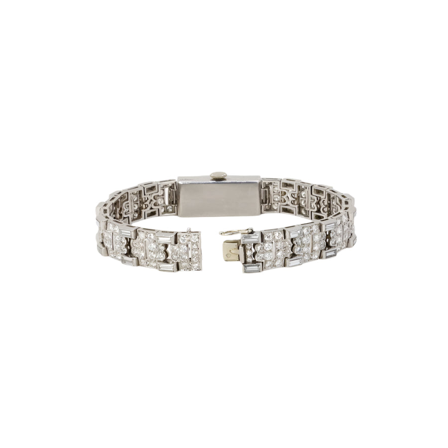 Montre Art Déco diamants platine - Castafiore