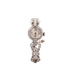 Montre Art Déco en or blanc et diamants - Castafiore