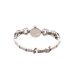 Montre Art Déco en or blanc et diamants - Castafiore