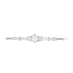 Montre Art Deco or blanc platine diamants - Castafiore