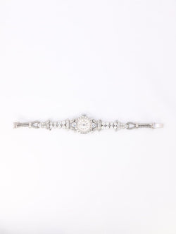 Montre Art Deco or blanc platine diamants - Castafiore