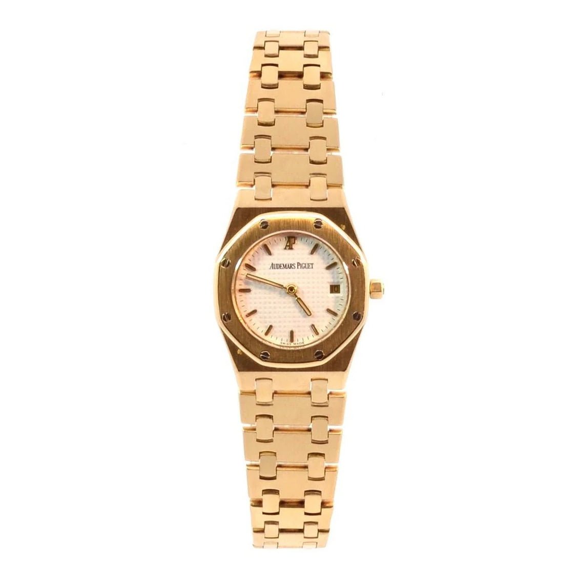 Montre AUDEMARS PIGUET "Royal Oak" en or jaune, quartz et saphir - Castafiore