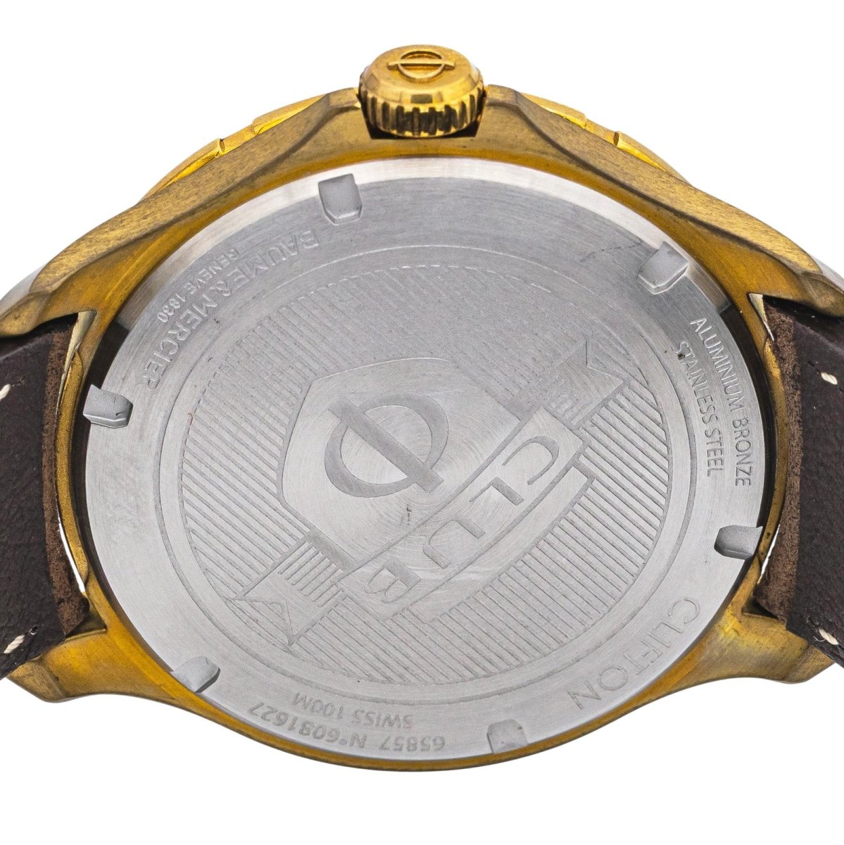 Montre BAUME & MERCIER "Clifton Club" en bronze et cuir - Castafiore