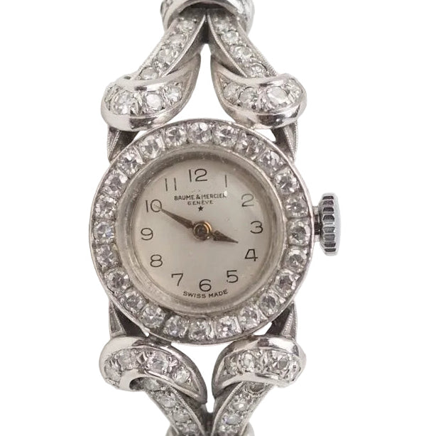 Montre Baume & Mercier en or blanc et diamants - Castafiore