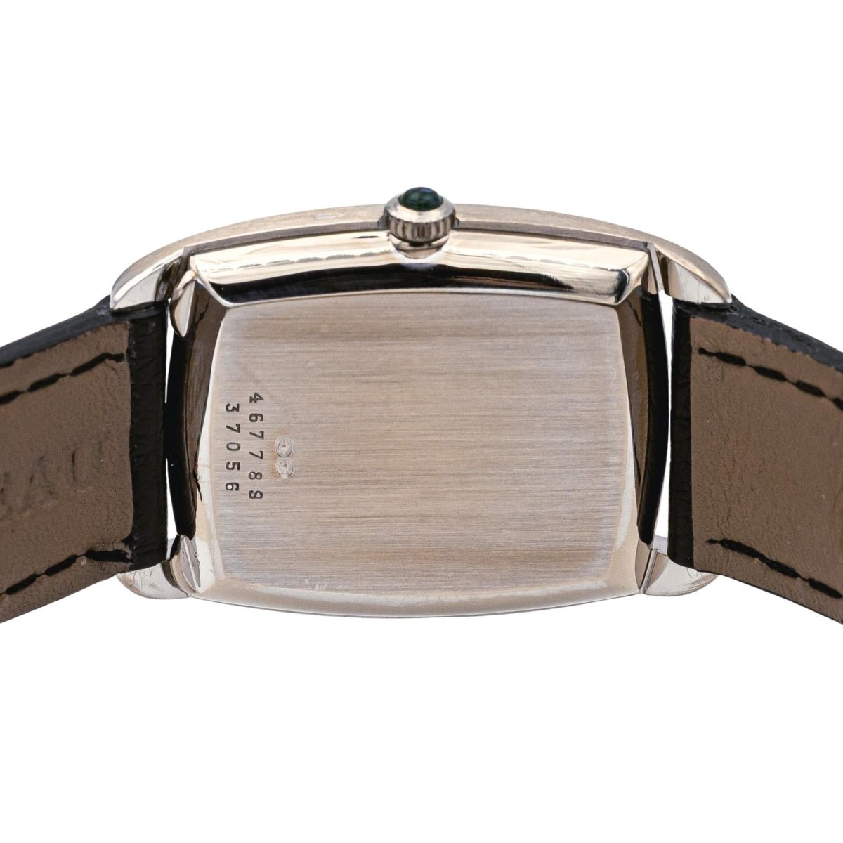 Montre BAUME & MERCIER en or blanc, saphir et cuir - Castafiore