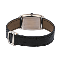 Montre BAUME & MERCIER en or blanc, saphir et cuir - Castafiore