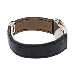 Montre BAUME & MERCIER en or blanc, saphir et cuir - Castafiore