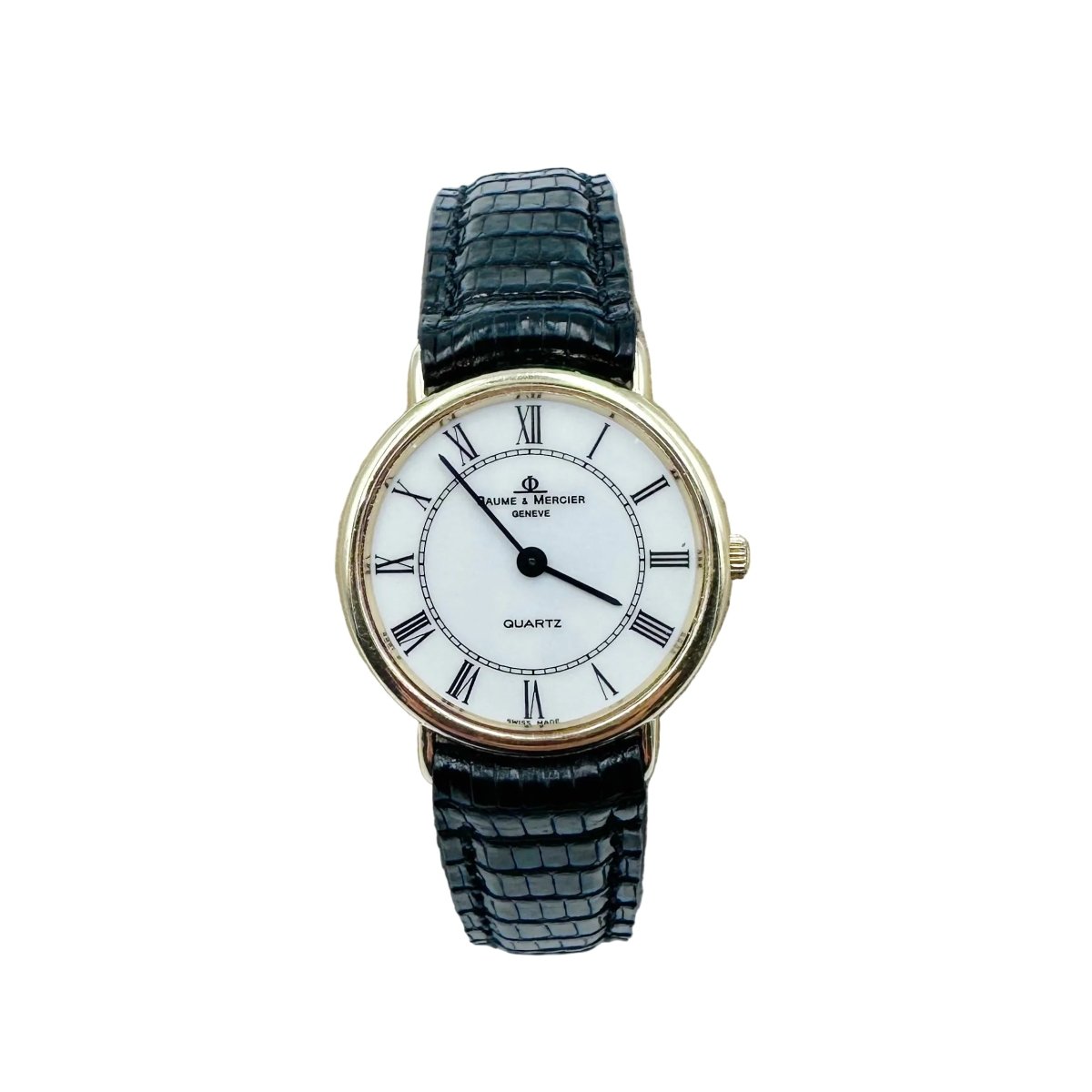 Montre BAUME & MERCIER en or jaune et cuir - Castafiore