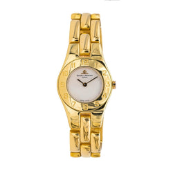 Montre BAUME & MERCIER en or jaune, nacre et quartz - Castafiore