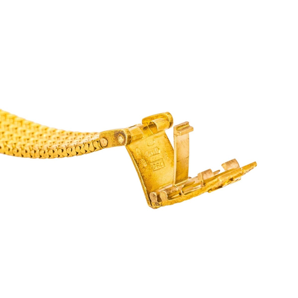 Montre BAUME & MERCIER en or jaune, quartz et diamants - Castafiore