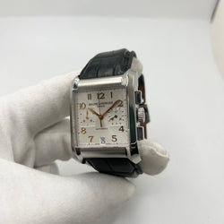 Montre BAUME & MERCIER "Hampton" en acier et cuir - Castafiore