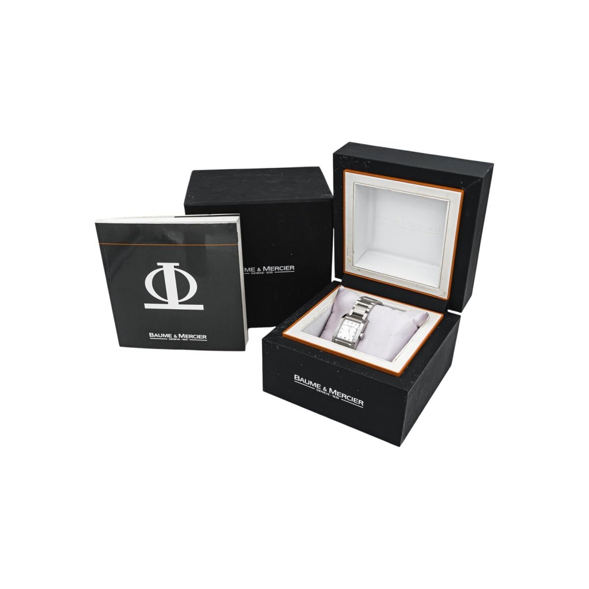 Montre BAUME & MERCIER "Hampton" en acier, nacre et diamants - Castafiore