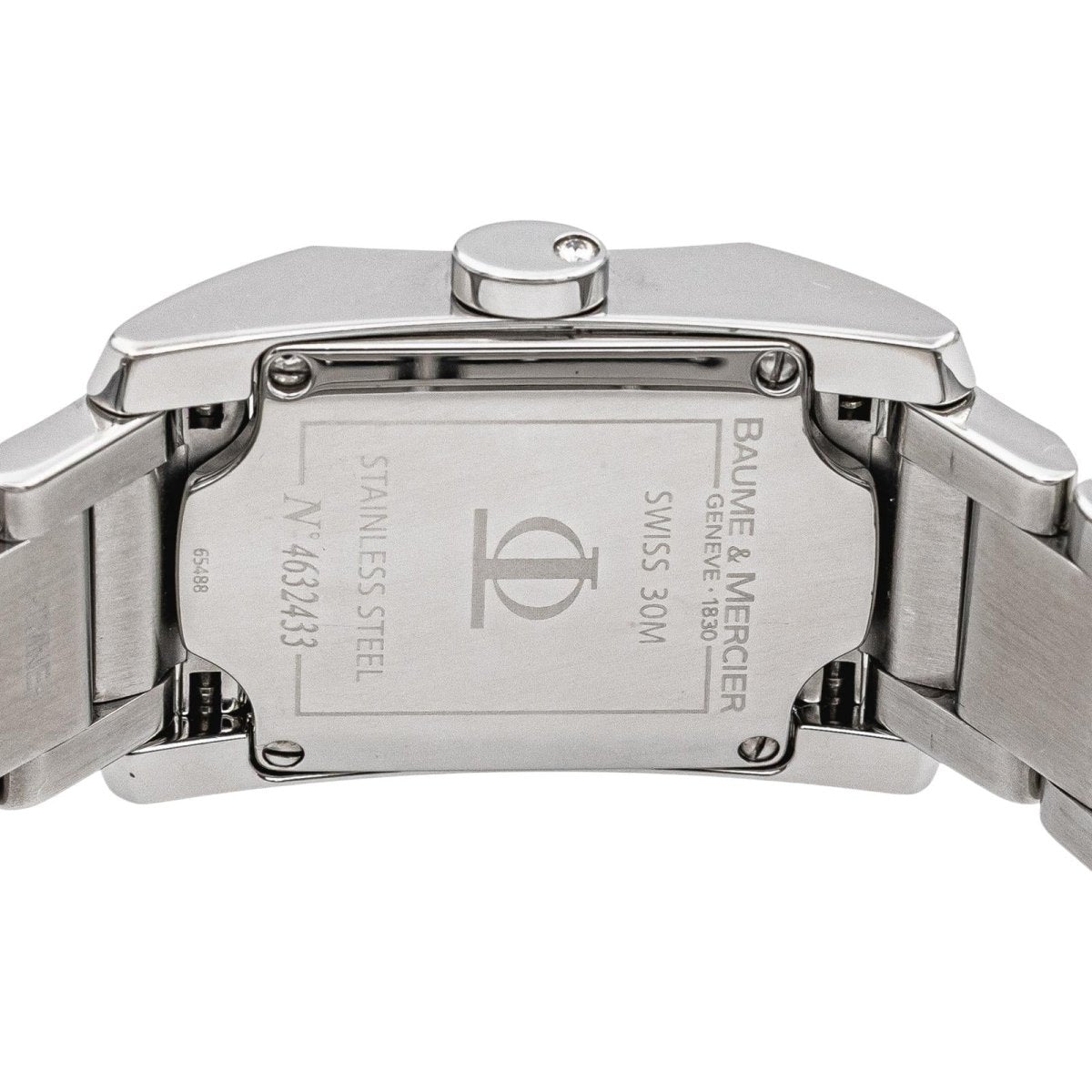 Montre BAUME & MERCIER "Hampton" en acier, nacre et diamants - Castafiore