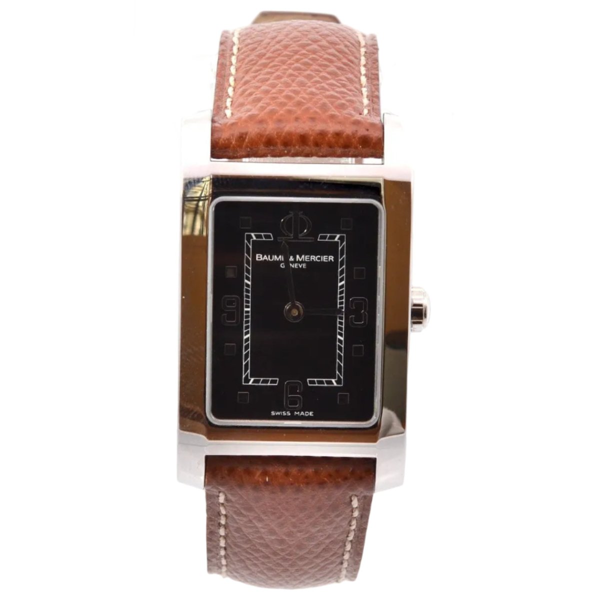 Montre BAUME & MERCIER "Hampton" en cuir et acier - Castafiore