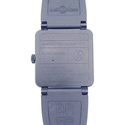 Montre BELL & ROSS "BR 03 Phantom" en céramique noire et caoutchouc - Castafiore