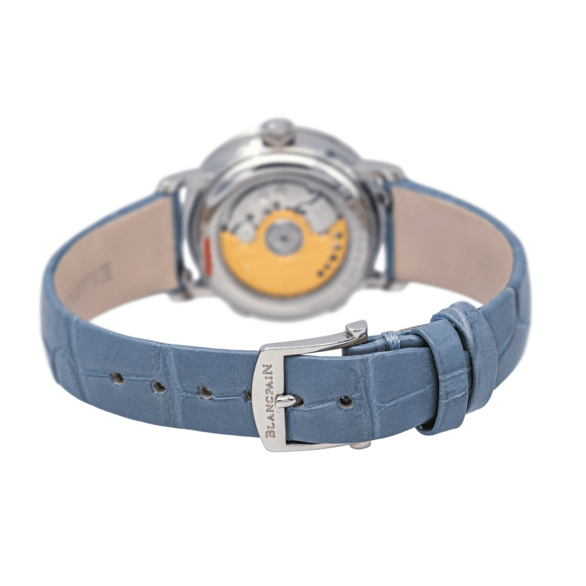 Montre BLANCPAIN "Villeret" en acier, saphir et cuir - Castafiore