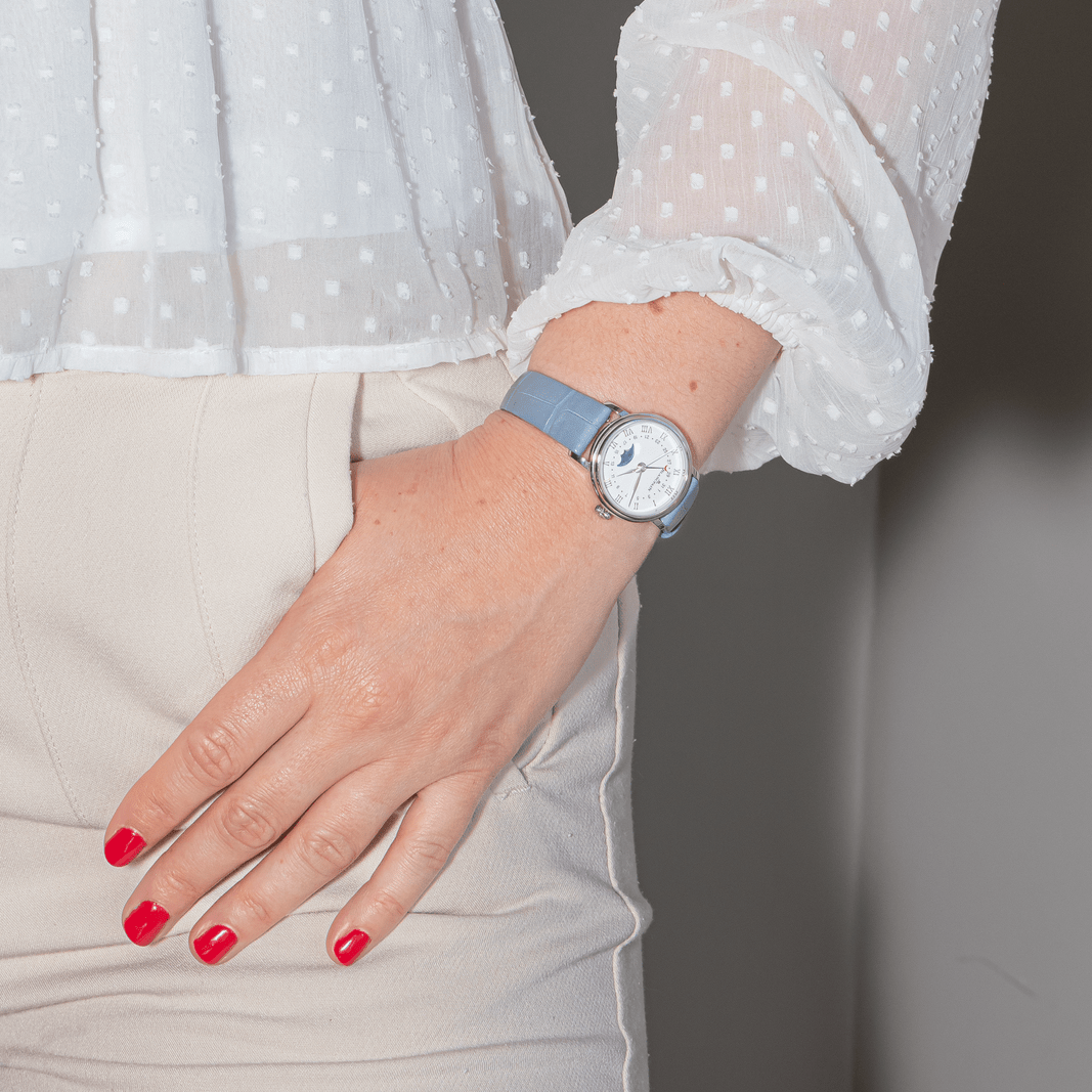 Montre BLANCPAIN "Villeret" en acier, saphir et cuir - Castafiore