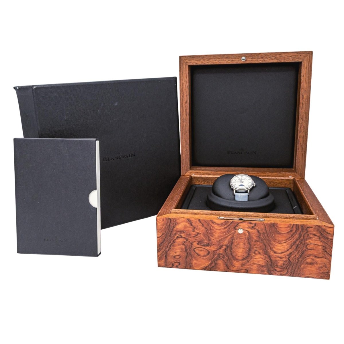 Montre BLANCPAIN "Villeret" en acier, saphir et cuir - Castafiore