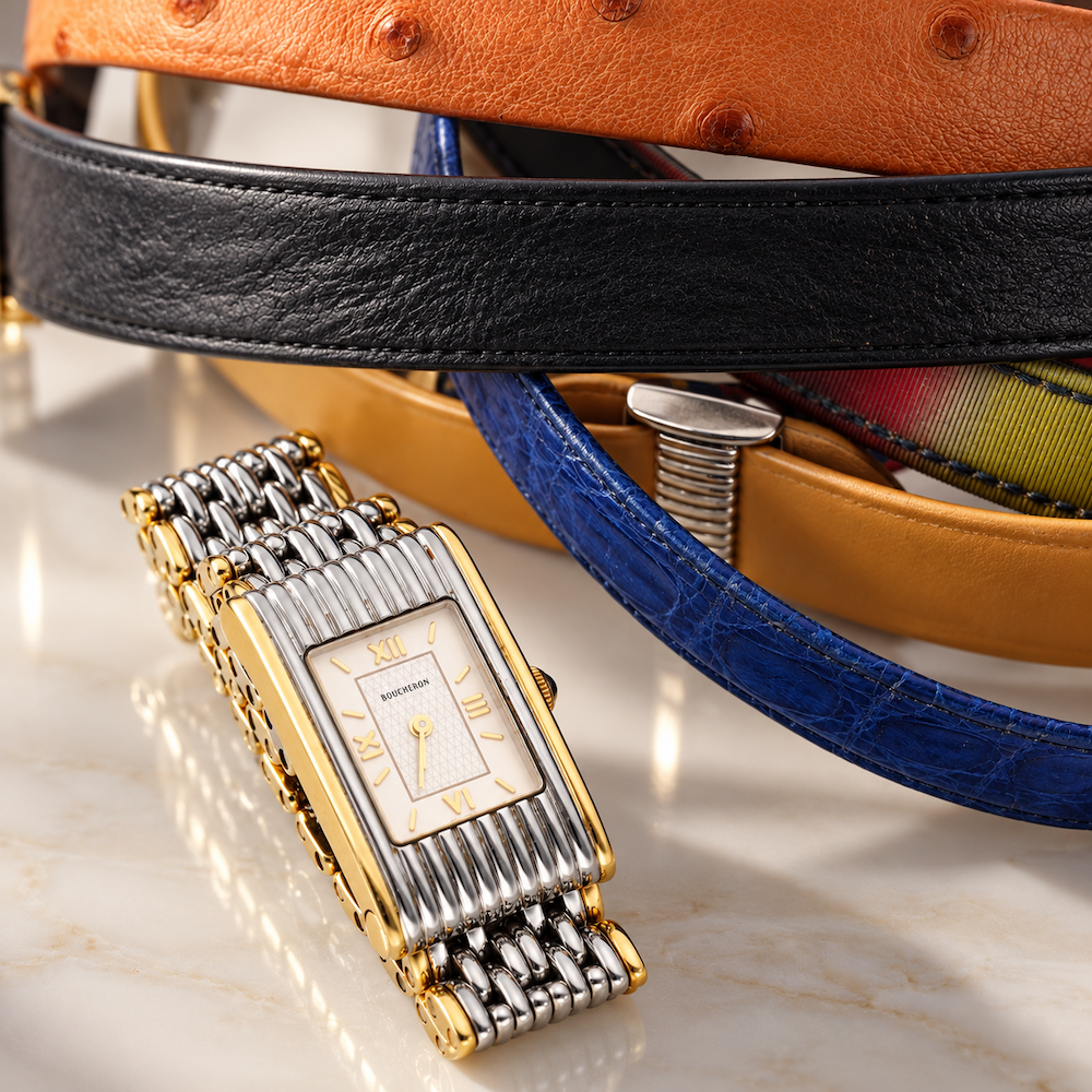 Montre BOUCHERON "Reflet de dame" en or jaune et acier - Castafiore