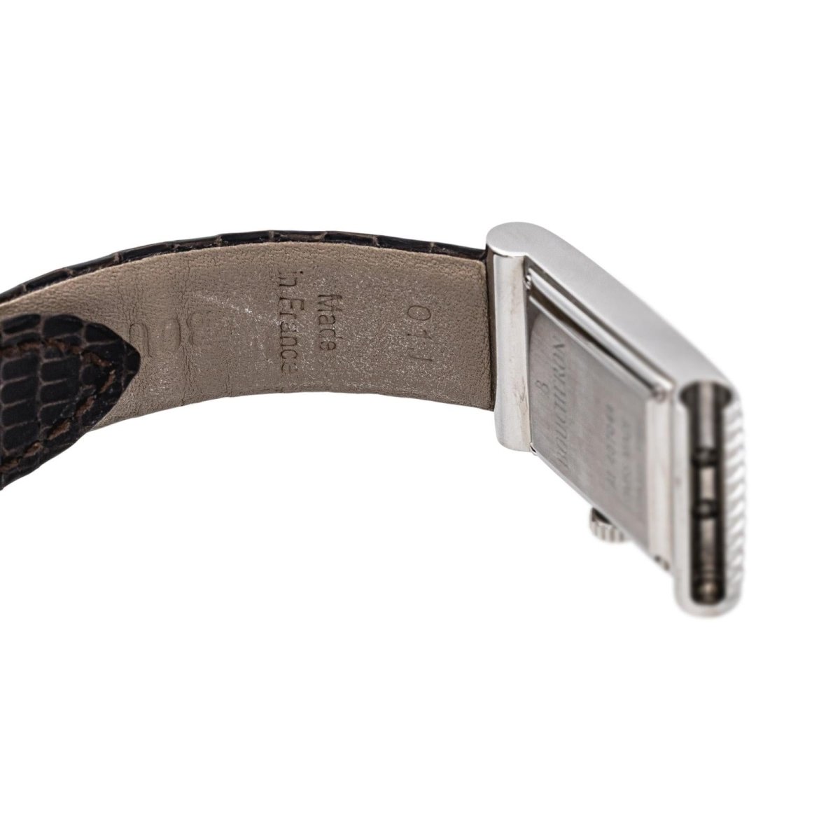 Montre BOUCHERON "Reflet" en acier, argent, cuir et diamants - Castafiore