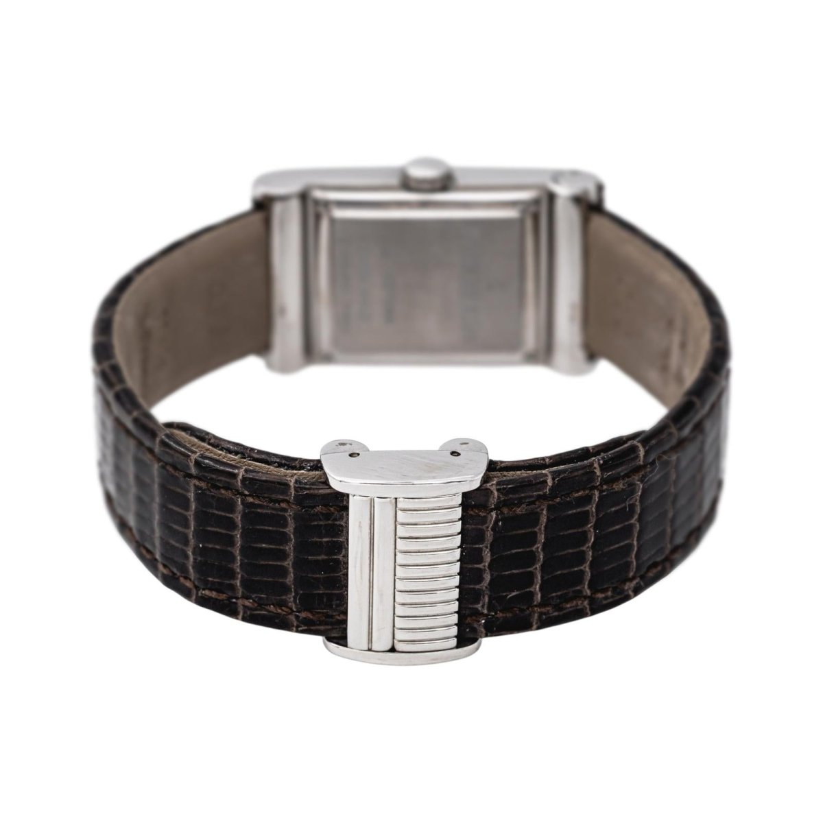 Montre BOUCHERON "Reflet" en acier, argent, cuir et diamants - Castafiore