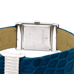 Montre BOUCHERON "Reflet" en acier et cuir - Castafiore