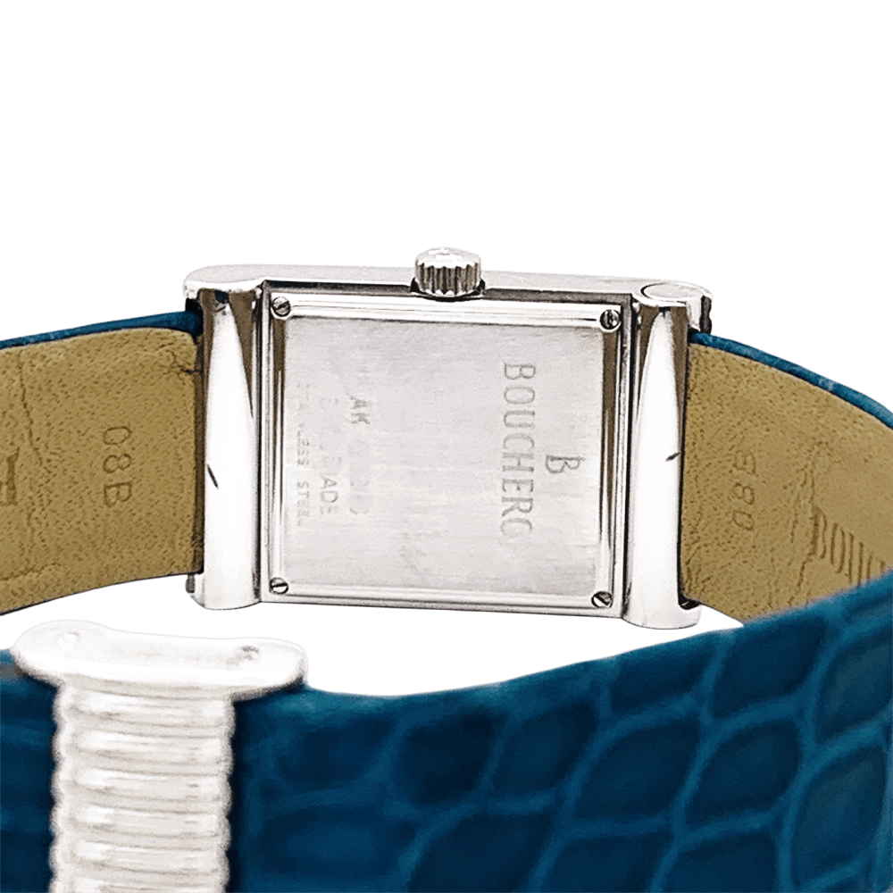 Montre BOUCHERON "Reflet" en acier et cuir - Castafiore
