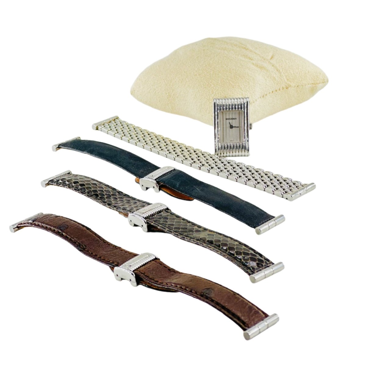 Montre BOUCHERON "Reflet" en acier et cuir - Castafiore