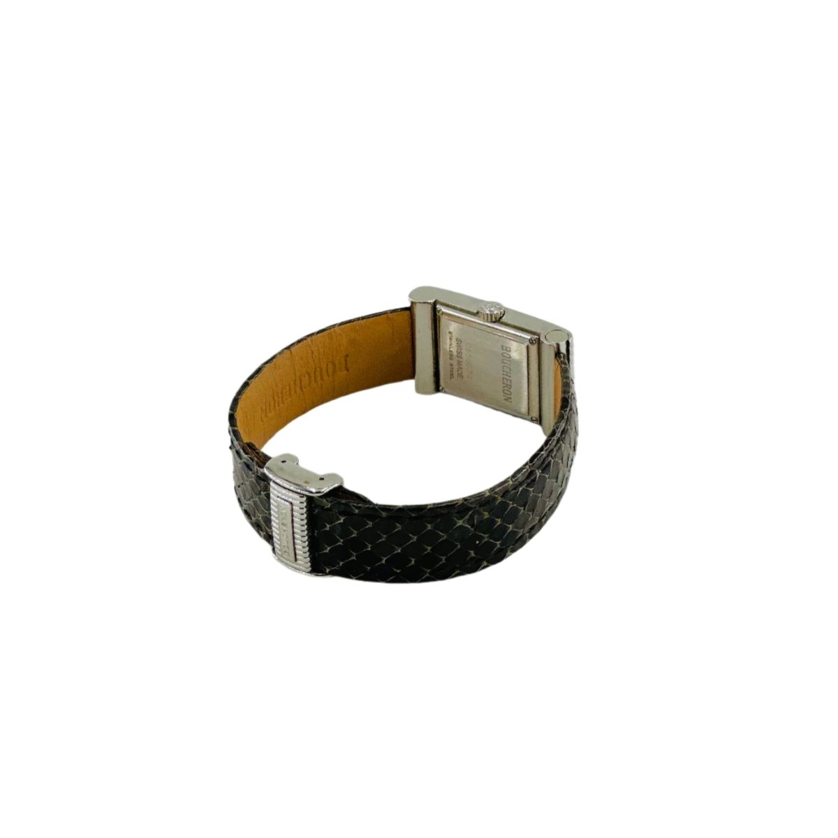 Montre BOUCHERON "Reflet" en acier et cuir - Castafiore