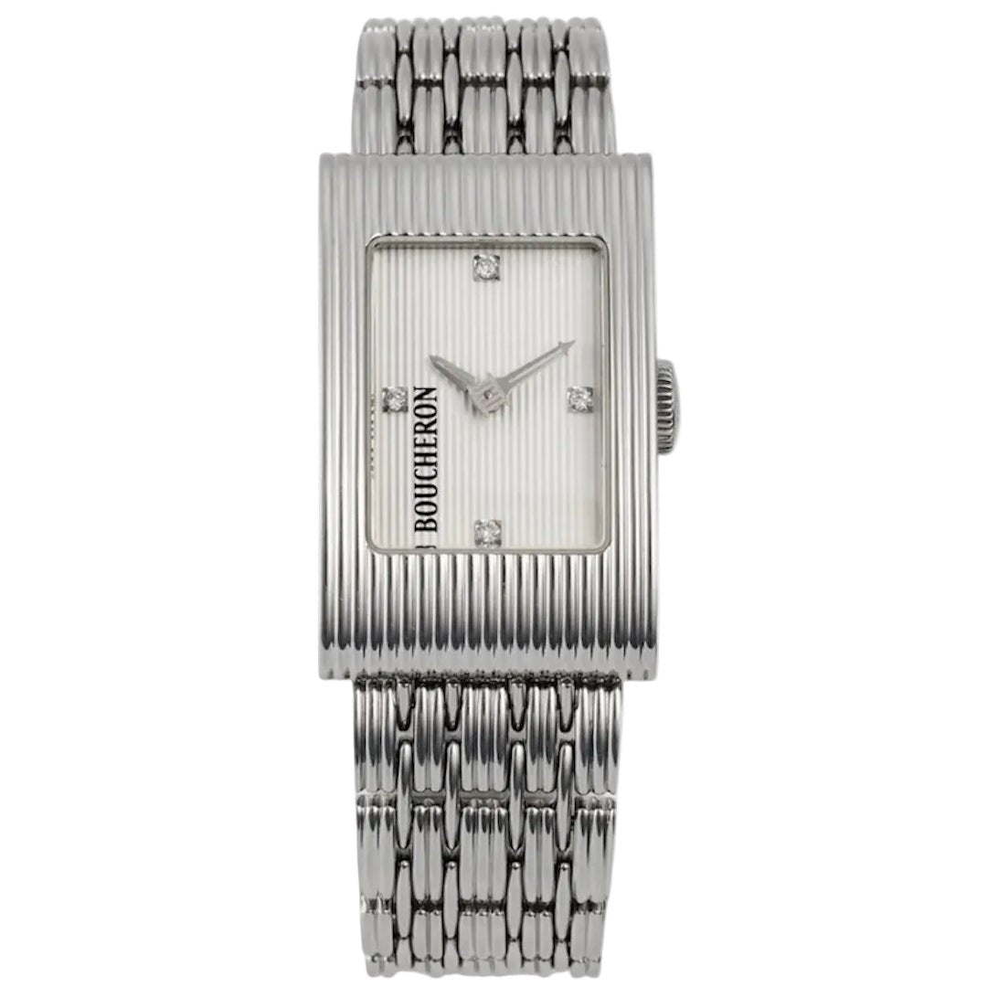 Montre BOUCHERON "Reflet" en acier et diamants - Castafiore