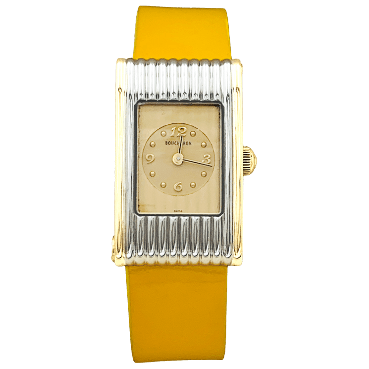 Watch Boucheron, "Reflet", gold and silver steel.