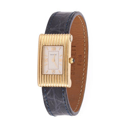 Montre BOUCHERON "Reflet" en or jaune, cuir et quartz - Castafiore