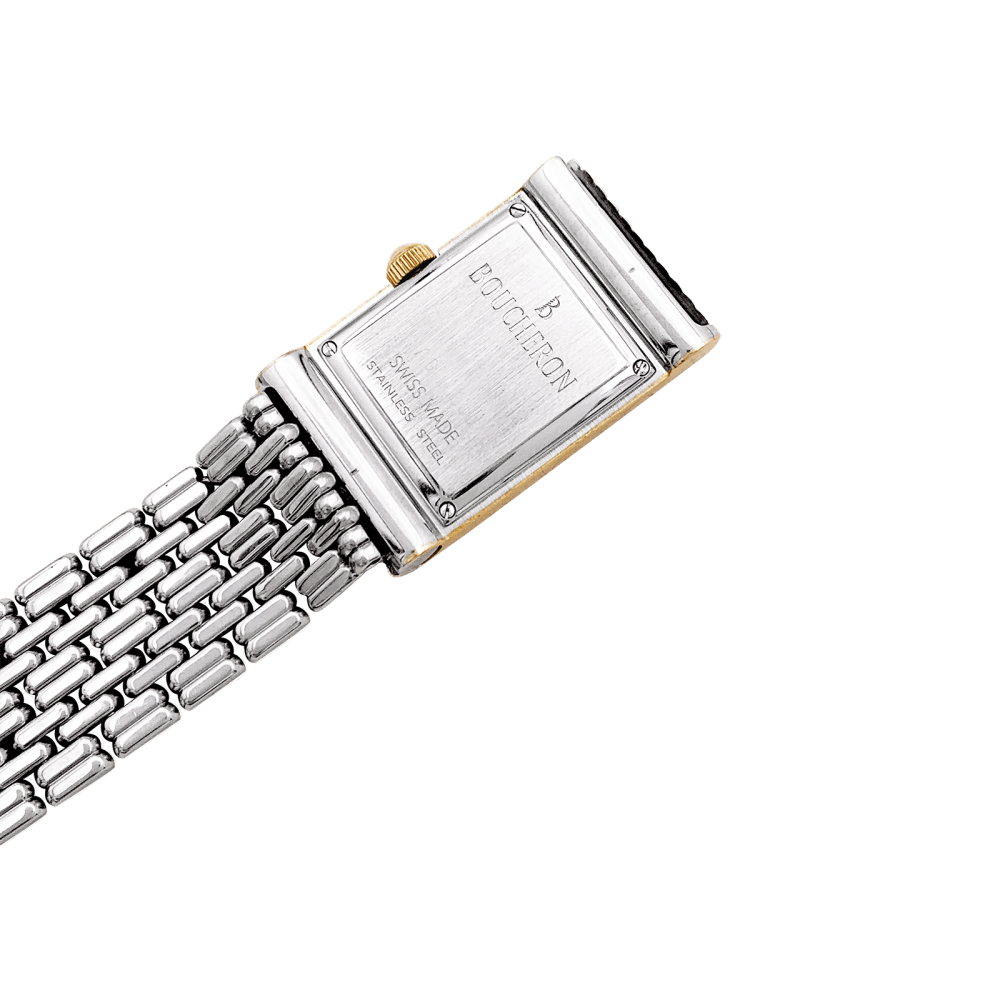 Watch Boucheron, "Reflet", steel and yellow gold.