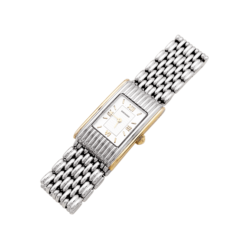 Watch Boucheron, "Reflet", steel and yellow gold.