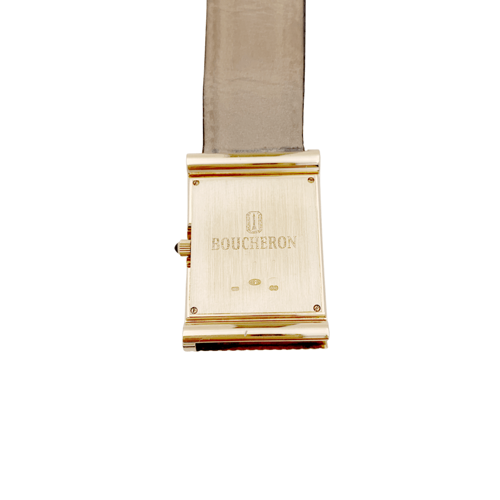Montre BOUCHERON "Reflet" en or jaune et cuir - Castafiore