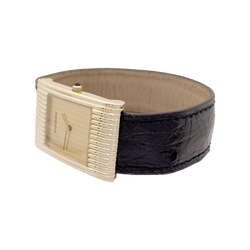 Montre BOUCHERON "Reflet" en or jaune et cuir - Castafiore