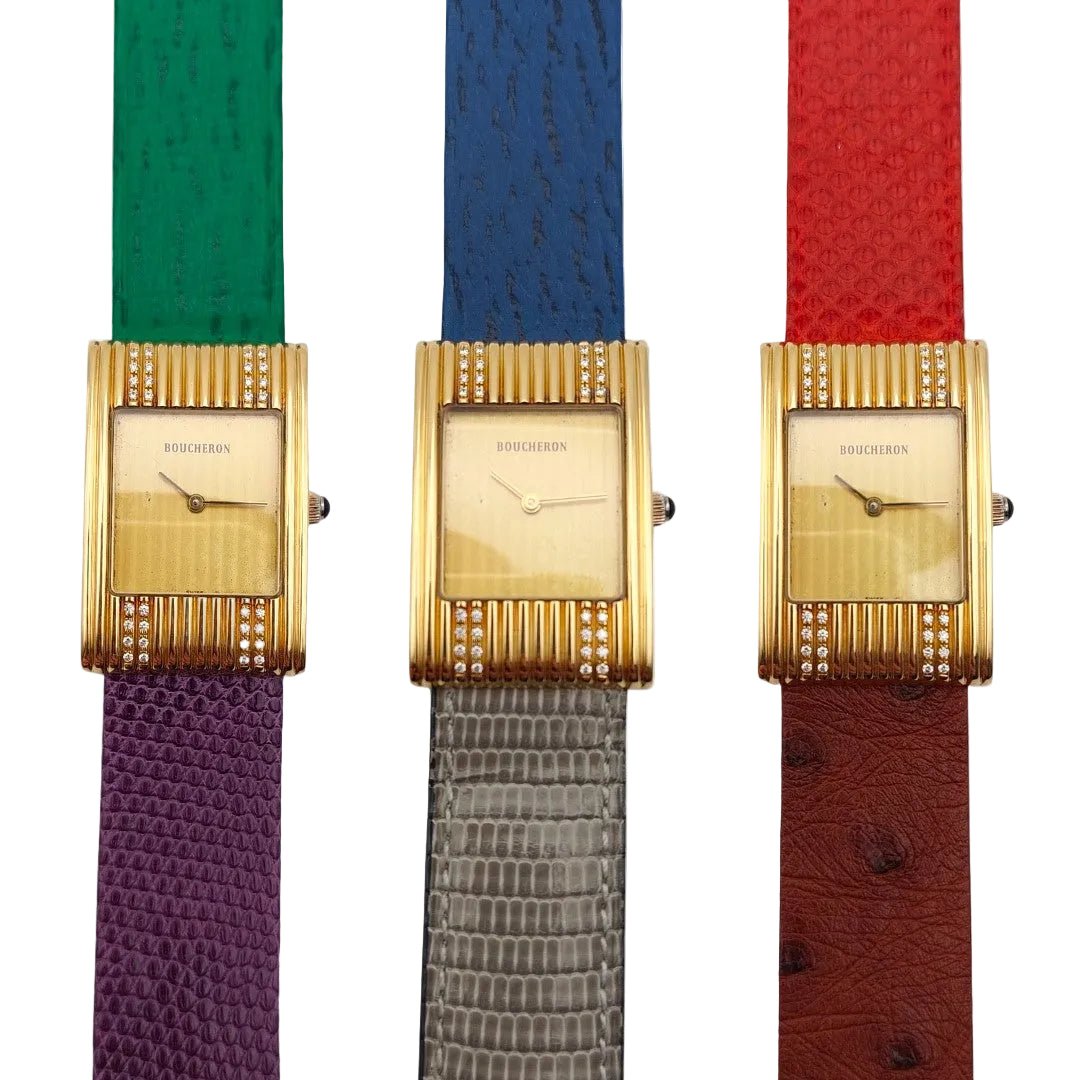 Montre BOUCHERON "Reflet" en or jaune et diamants - Castafiore